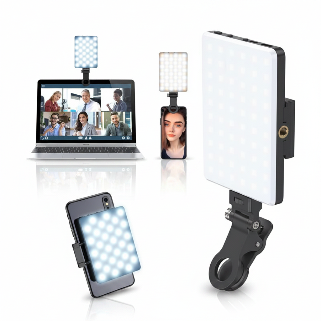 Portable Rechargeable LED Clip-On Selfie Light