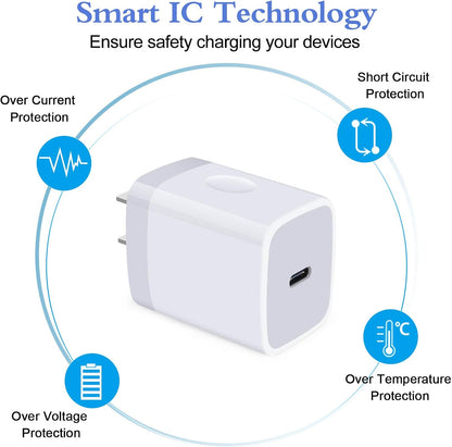 20W Samsung S26 Type C Wall Charger Fast Charging Block for Galaxy A17 A56 A16 A36 S26 Ultra S25 S24 A15 A55 A14, PD 3.0 Wall Charger USB C Box Adapter for Iphone 17 16E 16 15 Pro Max Pixel 10A 9 Pro